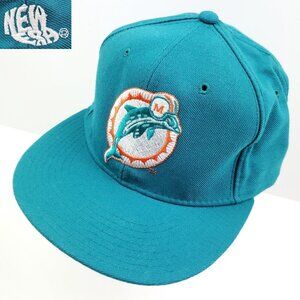 Miami Dolphins Vintage Hat Fitted New Era Pro Model Wool Blend Size 7 3/8